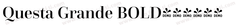Questa Grande BOLD字体转换